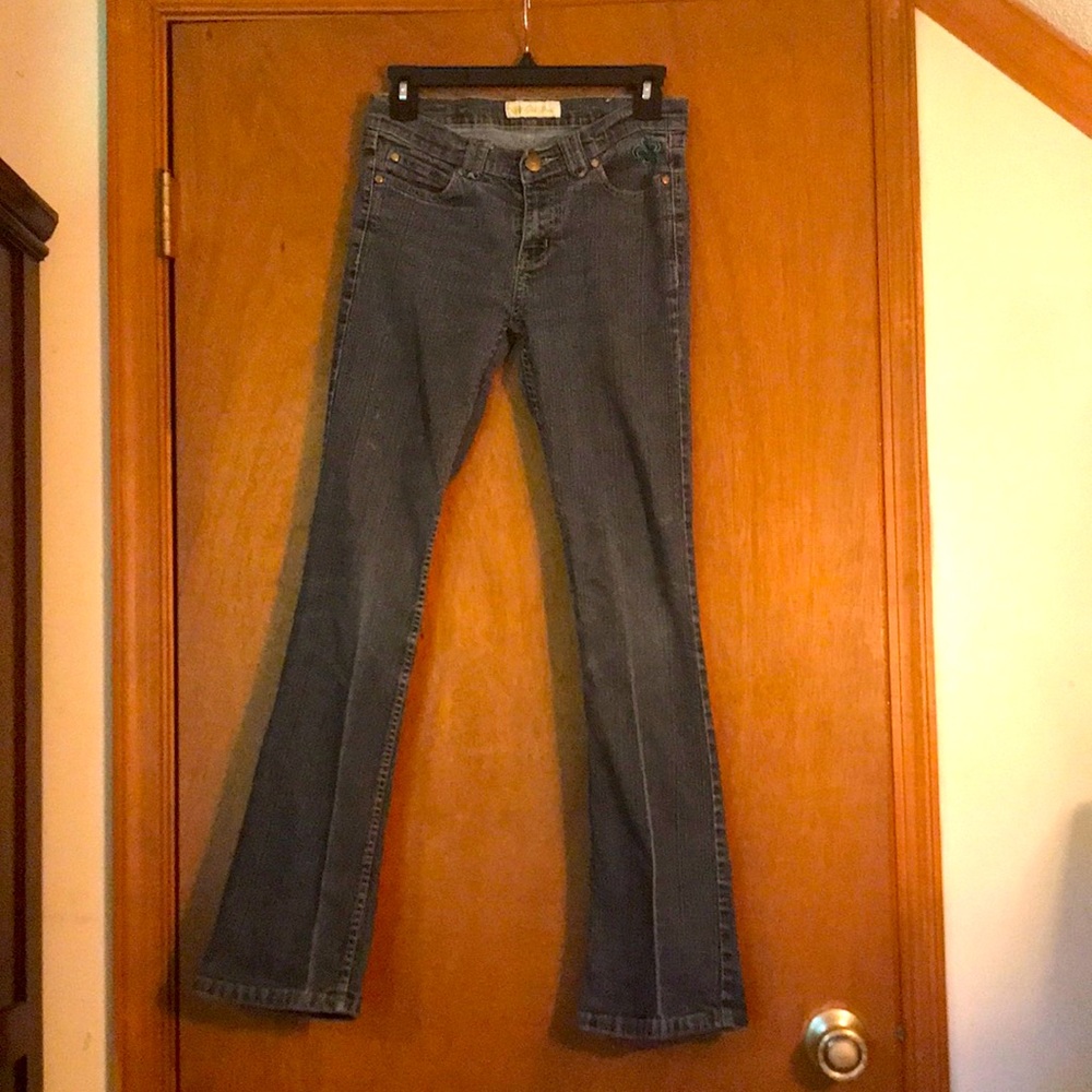 Vintage Old School straight leg embroidered jeans